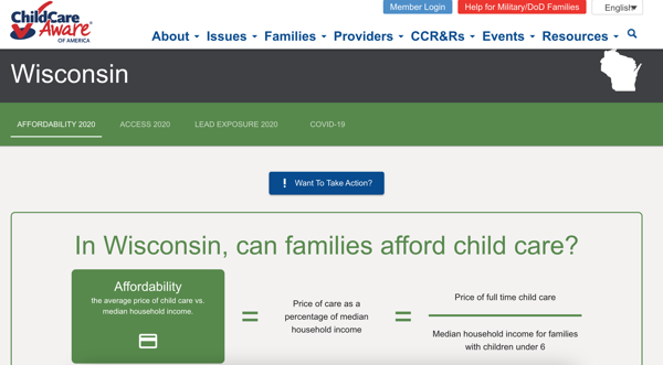 IN WISCONSIN, CAN FAMILIES AFFORD CHILD CARE?