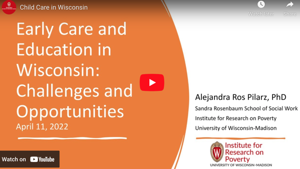 EARLY CARE & EDUCATION IN WISCONSIN: CHALLENGES & OPPORTUNITIES